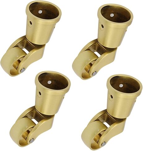 Solid Brass Casters, Vintage Style Furniture Moving Castor Wheels,Universal Small Wheels,for DIY Project,Load Capacity 330Lbs/150Kg, S in Kuwait