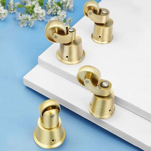Solid Brass Casters, Vintage Style Furniture Moving Castor Wheels,Universal Small Wheels,for DIY Project,Load Capacity 330Lbs/150Kg, S in Kuwait