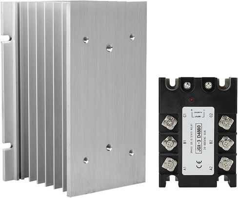 موافقة CE 60A 80A 100A 120A DC-AC 3 مرحلة الصلبة ترحيل SSR وحدة ترحيل+إدخال المبرد المتطابق 3-32VDC الإخراج 24-480VAC (100A مع الرادياتير) in Saudi Arabia