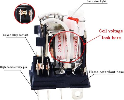 30PCS LY2NJ COIL DC12V DC24V AC110V AC220V HH62P JQX-13F10A 220V MINIATURE COLLUTROMAGNETIC GUIP RELAY in Saudi Arabia