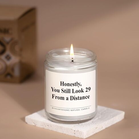 50th Birthday Gifts for Her Him, 1975 50th Birthday Decorations for Women Men, Fifty Bday Candle, 50 Year Old Bday Gifts for Husband Wife, Friend, Sister, Mom, Dad(7oz in Saudi Arabia