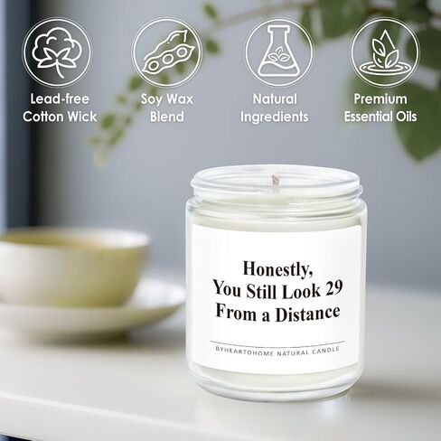 50th Birthday Gifts for Her Him, 1975 50th Birthday Decorations for Women Men, Fifty Bday Candle, 50 Year Old Bday Gifts for Husband Wife, Friend, Sister, Mom, Dad(7oz in Saudi Arabia