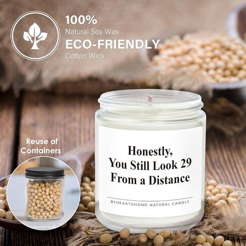 50th Birthday Gifts for Her Him, 1975 50th Birthday Decorations for Women Men, Fifty Bday Candle, 50 Year Old Bday Gifts for Husband Wife, Friend, Sister, Mom, Dad(7oz in Saudi Arabia