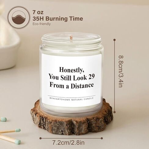50th Birthday Gifts for Her Him, 1975 50th Birthday Decorations for Women Men, Fifty Bday Candle, 50 Year Old Bday Gifts for Husband Wife, Friend, Sister, Mom, Dad(7oz in Saudi Arabia