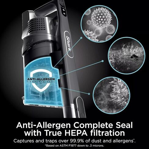 Shark R-IZ464H Vertex Cordless Stick Vacuum with DuoClean PowerFins, Lightweight, Pet Hair, HEPA, 60 Min Run Time - Certified Refurbished in Saudi Arabia