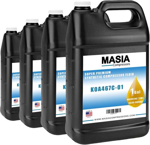 KOA467C-05 Masia Compressors Lubricant/PAO Synthetic Base / 8000 Hour Lifetime (4 Gallon Case) in Saudi Arabia