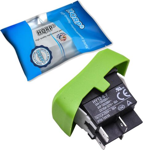 HQRP ON Off Rocker Switch 4-Prong 20A 125V Compatible with Ridgid 841650 HD12000 HD1800 Wet Dry Vac, UL Listed in Saudi Arabia