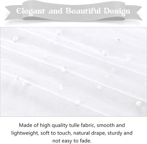 12 Pack 10FT Pearl Table Runner 30x120 Inch Dusty Pink Tulle Fabric Boho Rustic Sheer Table Runners Lace Table Cloth for Wedding Bridal Shower Birthday Party Arch Veil Dessert Table Decor (Dusty Pink) in Kuwait