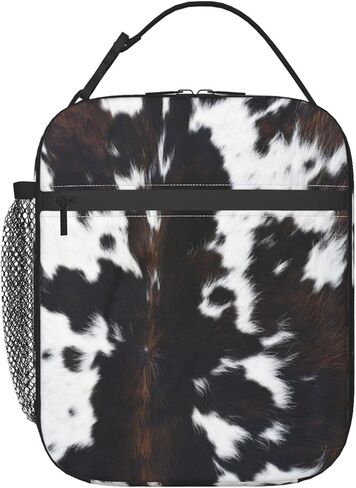Cow Lunch Box Insulated Reusable Black and White Lunch Bag Cooler Bag For Women Men Work Picnic Hiking in Saudi Arabia