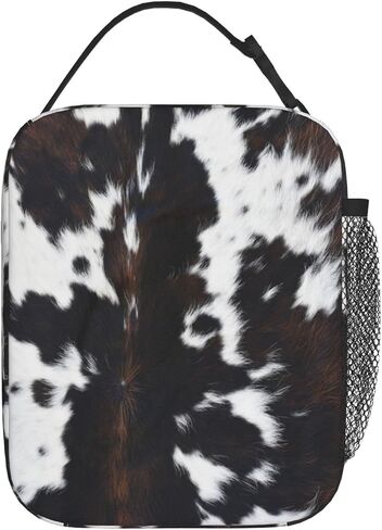 Cow Lunch Box Insulated Reusable Black and White Lunch Bag Cooler Bag For Women Men Work Picnic Hiking in Saudi Arabia