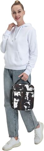 Cow Lunch Box Insulated Reusable Black and White Lunch Bag Cooler Bag For Women Men Work Picnic Hiking in Saudi Arabia