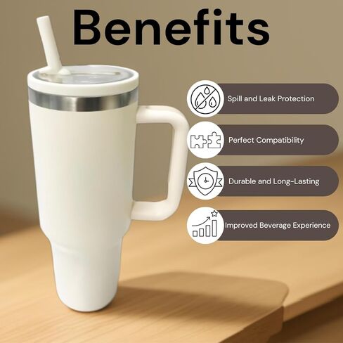 2 أغطية استبدال حزمة لمدة 40 أوقية تومل-غطاء القش مقاوم للتسرب ، متوافق مع stanley quencher ، بديل أعلى من الانسكاب لكأس ستانلي 40 أوقية in Saudi Arabia