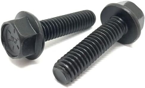(8 Pieces) 3/8-24x3/4" Grade 8 Hex Flange Bolts Screws UNC Coarse Full Threads Phos & Oil in Saudi Arabia