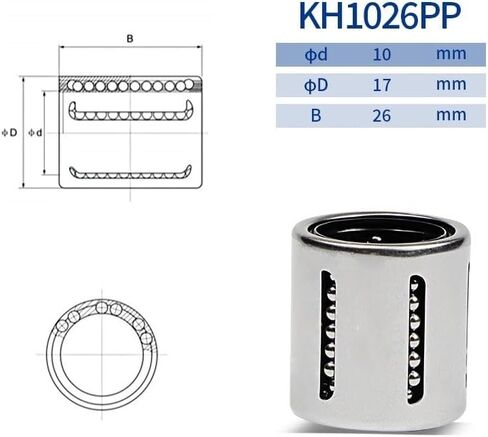 1PC Linear Roller Bearings Bushing KH0622PP/0824/1026/1228/1428/2030/2540/3050/4060/KH5070PP Linear Motion Bearings(KH1228PP 12x19x28mm) in Kuwait