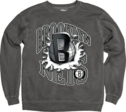 Blue 84 NBA Officially Licensed Crewneck Sweatshirt Ringspun Slam Mascot Black in Saudi Arabia