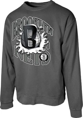Blue 84 NBA Officially Licensed Crewneck Sweatshirt Ringspun Slam Mascot Black in Saudi Arabia