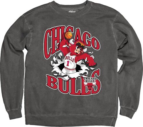 Blue 84 NBA Officially Licensed Crewneck Sweatshirt Ringspun Slam Mascot Black in Saudi Arabia