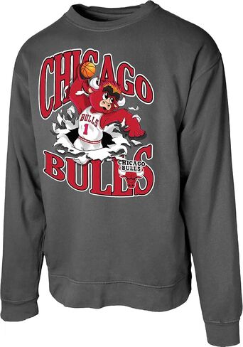 Blue 84 NBA Officially Licensed Crewneck Sweatshirt Ringspun Slam Mascot Black in Saudi Arabia