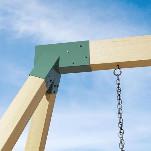 مجموعات الأرجوحة بين قوسين - 2 أقواس Swingset Swingset ثقيلة مع جميع أجهزة التثبيت ، التثبيت البسيط - أجزاء مجموعة الأرجوحة DIY （أخضر） in Saudi Arabia