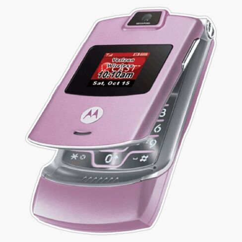 Y2K Flip Phone Sticker Vinyl مقاومة للماء ملصق ملصق سيارة ملصق محمول للكمبيوتر. in Saudi Arabia