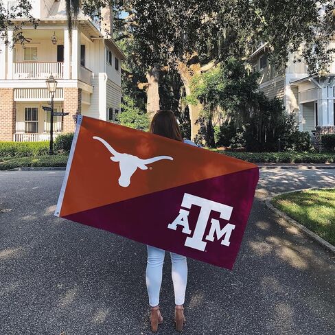 جامعات Desert Cactus Texas UT Austin Longhorns X Tamu Aggies Rivies Flag Banner 100 ٪ Polyester Indoor Outdoor 3X5 FET (علم المنافسين) in Kuwait