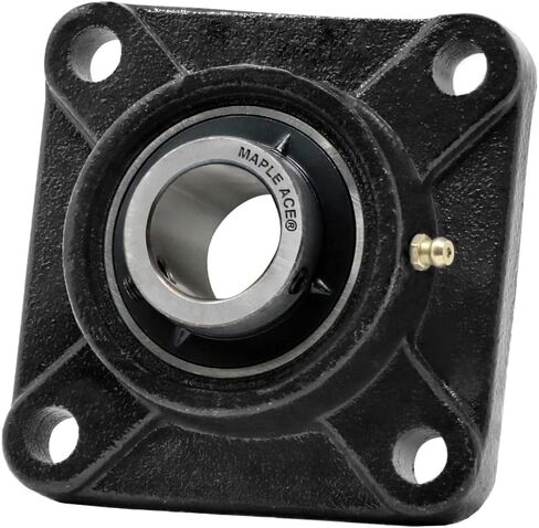 MAPLE ACE UCF209-28 Square Flange Bearing 1-3/4" Bore, 4-Bolt Self-Aligning, Solid Base, Heavy Duty (Qty 4) in Saudi Arabia