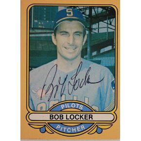 Bob Locker 1969 Seattle Pilots Autographed Signed Renata #19 Card - MLB Autographed Baseball Cards in Saudi Arabia