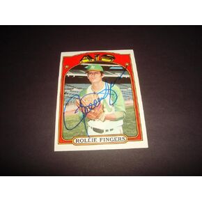 Rollie Fingers A's Hof 1972 Topps #241 موقعة عشاء مضرب أصلي موقعة - بطاقات موقعة للبيسبول in Saudi Arabia