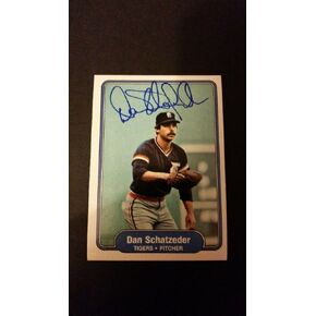 Dan Schatzeder Tigers 1982 Fleer #281 Expos Authentic Signed Autograph FB15 - Baseball Slabbed Autographed Cards in Saudi Arabia
