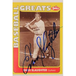 1990 SWELL #84 enos Slaughter Hof "عظماء" بطاقة توقيع الكرادلة 17G - MLB بطاقات البيسبول موقعة in Kuwait