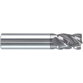 3/4 (.7500) Single End Corner Radius Carbide End Mill, AlTiN Coated, 4 Flute 2.2500 LOC .0300 Radius, Round Shank Type, 5.0000 OAL - RE24754Z in Saudi Arabia