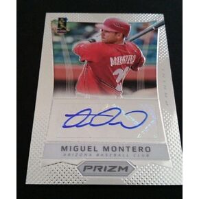 Miguel Montero Diamondbacks 2013 Panini Prizm Certified Autograph JG3 - MLB Autographed Baseball Cards in Saudi Arabia