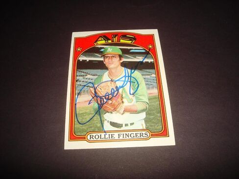 Rollie Fingers A's Hof 1972 Topps #241 موقعة عشاء مضرب أصلي موقعة - بطاقات موقعة للبيسبول in Saudi Arabia