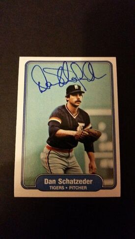 Dan Schatzeder Tigers 1982 Fleer #281 Expos Authentic توقيع توقيع FB15 - بطاقات موقعة للبيسبول in Saudi Arabia