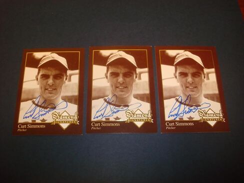 Curt Simmons 2006 Diamond Signatures Phillies Cubs وقعت توقيعه الأصيل M7 - MLB بطاقات البيسبول موقعة in Saudi Arabia