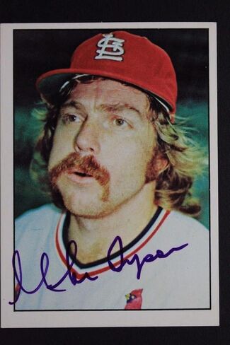 Mike Tyson Cardinals Autographed 1975 SSPC #283 Signed Card RARE 16L - MLB Autographed Baseball Cards in Saudi Arabia