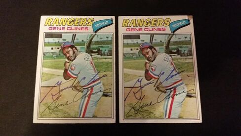 Gene Clines Rangers 1977 Topps #237 Mets وقعت توقيعه الأصيل FB15 - بطاقات البيسبول الموقعة in Saudi Arabia