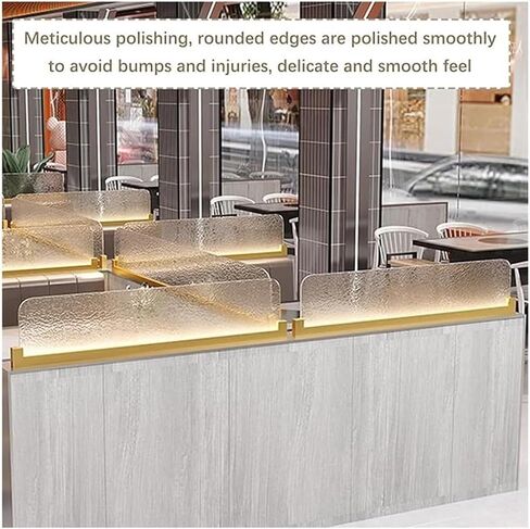 TIST Stainless Steel Privacy Screen Partitions for Catering Areas Semi-Transparent Glass Restaurant Screen Partitions, Semi-Privacy Screen Partitions for Offices, Hotels and Bars(Gold,39.4x11.8in) in Saudi Arabia