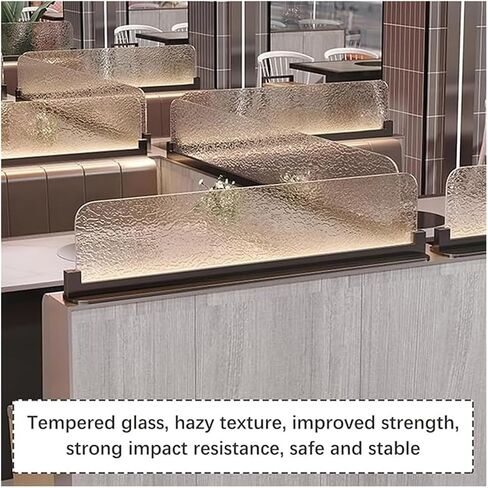 TIST Stainless Steel Privacy Screen Partitions for Catering Areas Semi-Transparent Glass Restaurant Screen Partitions, Semi-Privacy Screen Partitions for Offices, Hotels and Bars(Gold,39.4x11.8in) in Saudi Arabia