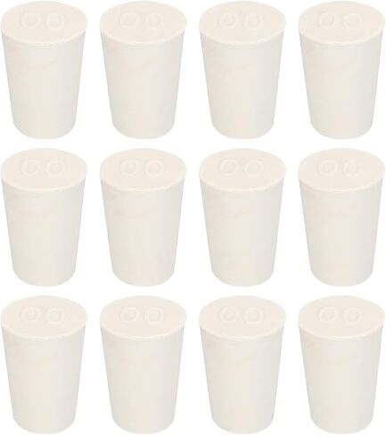 Solid Rubber Stopper, 6 Pcs Solid Rubber Bungs Laboratory Pipe Tank Bottle Sealing Plug Tapered Bung 19-26mm Diameter Soft Flexible White Lab Stoppers 4# in Saudi Arabia