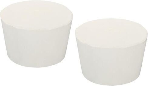 Solid Rubber Stopper, 6 Pcs Solid Rubber Bungs Laboratory Pipe Tank Bottle Sealing Plug Tapered Bung 19-26mm Diameter Soft Flexible White Lab Stoppers 4# in Saudi Arabia