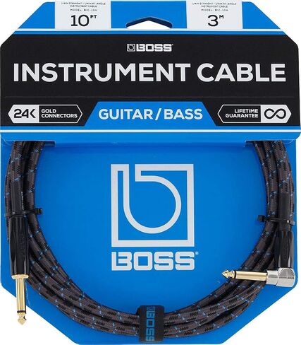 Boss BIC-3AA TS - TS Angled to Angled Instrument Cable - 3 Feet in Saudi Arabia