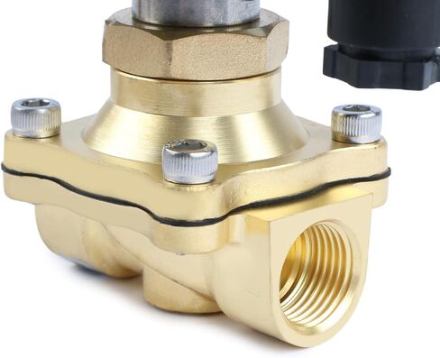 الولايات المتحدة الصلبة 1/2 "صمام الملف اللولبي النحاسي - 110 فولت AC ، مفتوحة عادة ، 145 رطل/بوصة مربعة صمام كهربائي للمياه ، الهواء ، الديزل in Kuwait