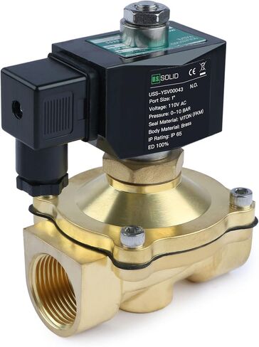 الولايات المتحدة الصلبة 1/2 "صمام الملف اللولبي النحاسي - 110 فولت AC ، مفتوحة عادة ، 145 رطل/بوصة مربعة صمام كهربائي للمياه ، الهواء ، الديزل in Kuwait
