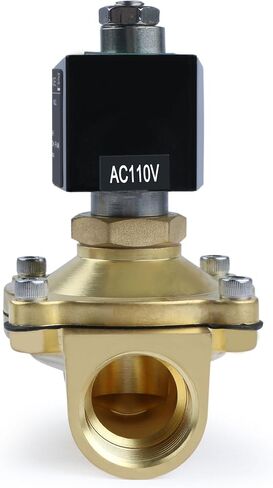 الولايات المتحدة الصلبة 1/2 "صمام الملف اللولبي النحاسي - 110 فولت AC ، مفتوحة عادة ، 145 رطل/بوصة مربعة صمام كهربائي للمياه ، الهواء ، الديزل in Kuwait