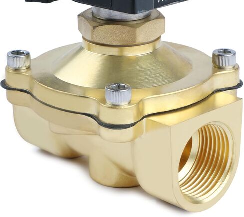 الولايات المتحدة الصلبة 1/2 "صمام الملف اللولبي النحاسي - 110 فولت AC ، مفتوحة عادة ، 145 رطل/بوصة مربعة صمام كهربائي للمياه ، الهواء ، الديزل in Kuwait