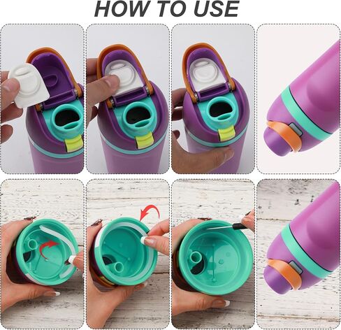 2pcs حلقة ختم الزجاجة و 2pcs سدادة الاستبدال لـ Owala freesip 24oz 32oz ، سيليكون خالٍ من BPA o حلقة زجاجة ماء أعلى أجزاء غطاء المطاط لأوهالا 16/19/22/32/40oz ملحقات قابس الحشية (أبيض) in Saudi Arabia