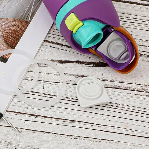 2pcs حلقة ختم الزجاجة و 2pcs سدادة الاستبدال لـ Owala freesip 24oz 32oz ، سيليكون خالٍ من BPA o حلقة زجاجة ماء أعلى أجزاء غطاء المطاط لأوهالا 16/19/22/32/40oz ملحقات قابس الحشية (أبيض) in Saudi Arabia