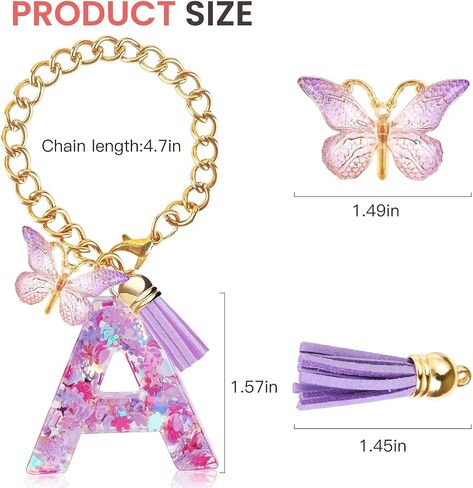 4PCS Stanley Cup Accessories for 30oz 40oz Tumbler with Handle, Silicone Straw Covers Topper Cap and Boot, Spill Proof Stopper, Keychain Handle Charm, Initials Decorations, Purple M in Saudi Arabia