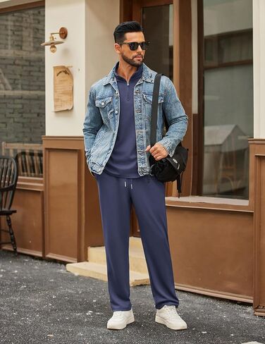 COOFANDY Men's Tracksuits 2 Piece Casual Athletic Sweatsuit Quarter Zip Pullover Long Sleeve Running Sport Outfits in Kuwait